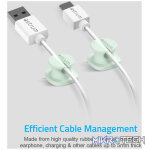CO060 Mini Cable Organizer Clips - 4 Piece Set for Cable Management- Green - Image 3